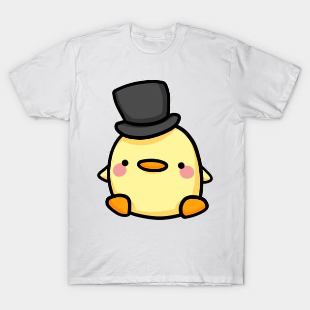 Chicken duck with a top hat T-Shirt by Nikamii